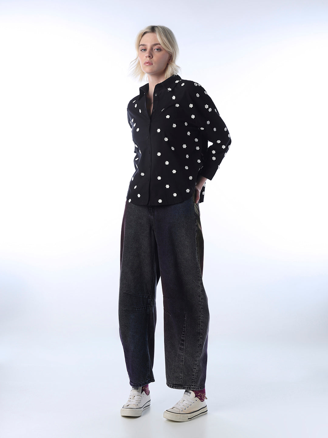 Appliqué Cotton Shirt