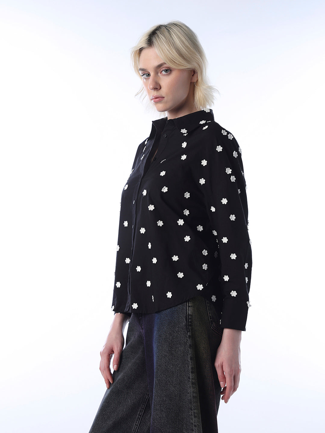 Appliqué Cotton Shirt