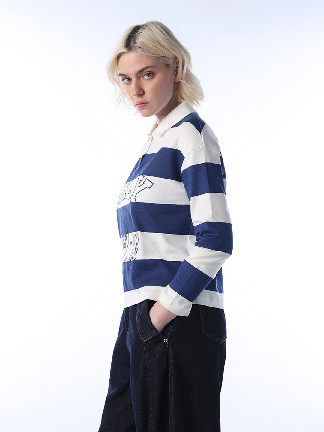 Embroidered Rugby Cotton T-shirt