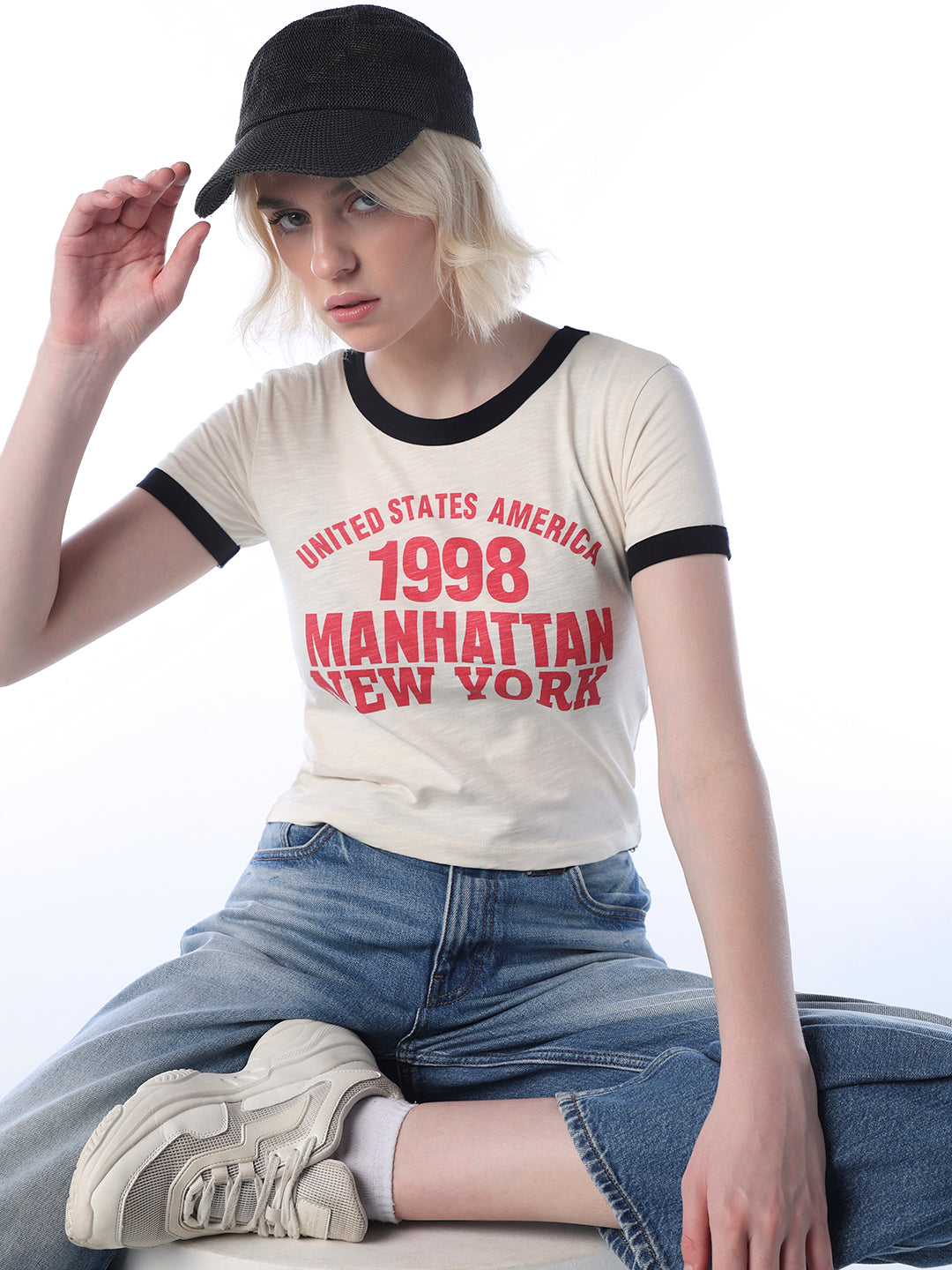 Printed Fitted Cotton T-shirt