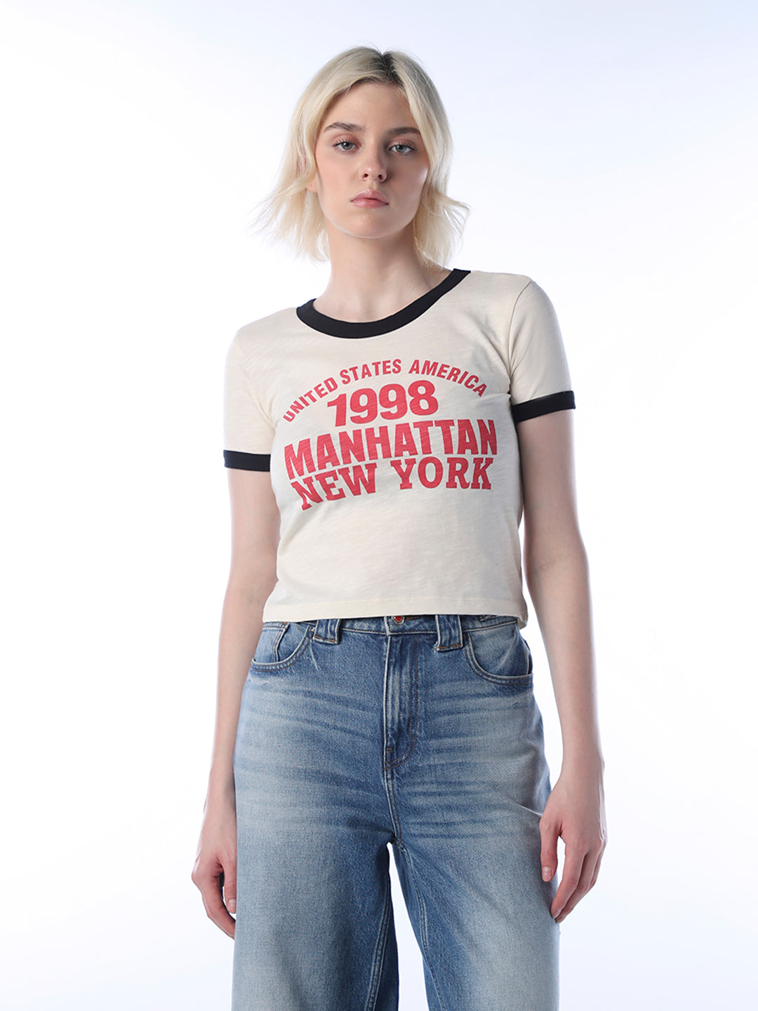 Printed Fitted Cotton T-shirt