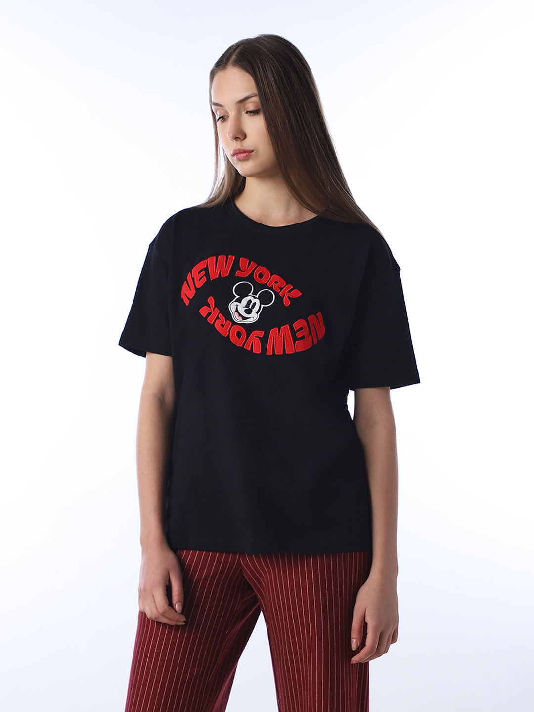 Mickey Mouse Print T-shirt