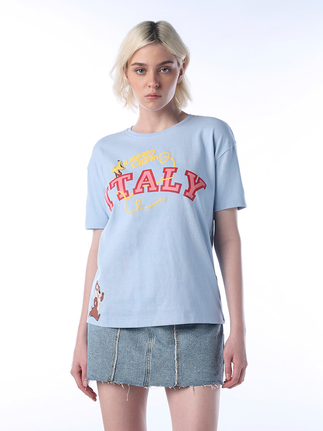 Printed Mickey Cotton T-shirt