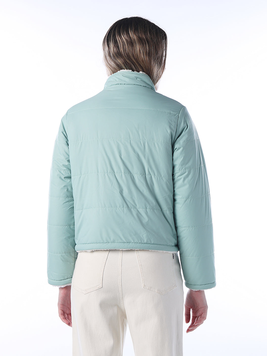 Reversible Faux Fur Jacket - Forest Green