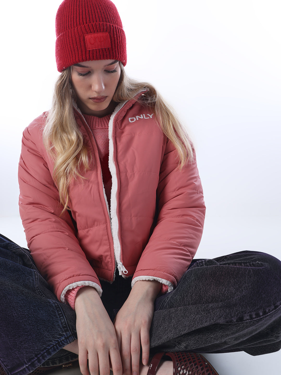 Reversible Faux Fur Jacket - Pink