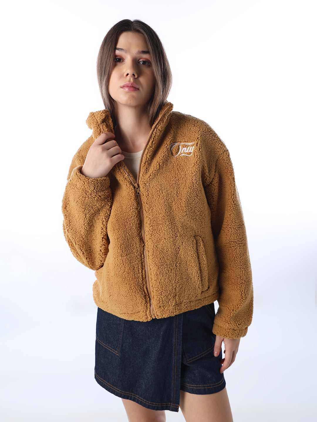 High Neck Teddy Jacket