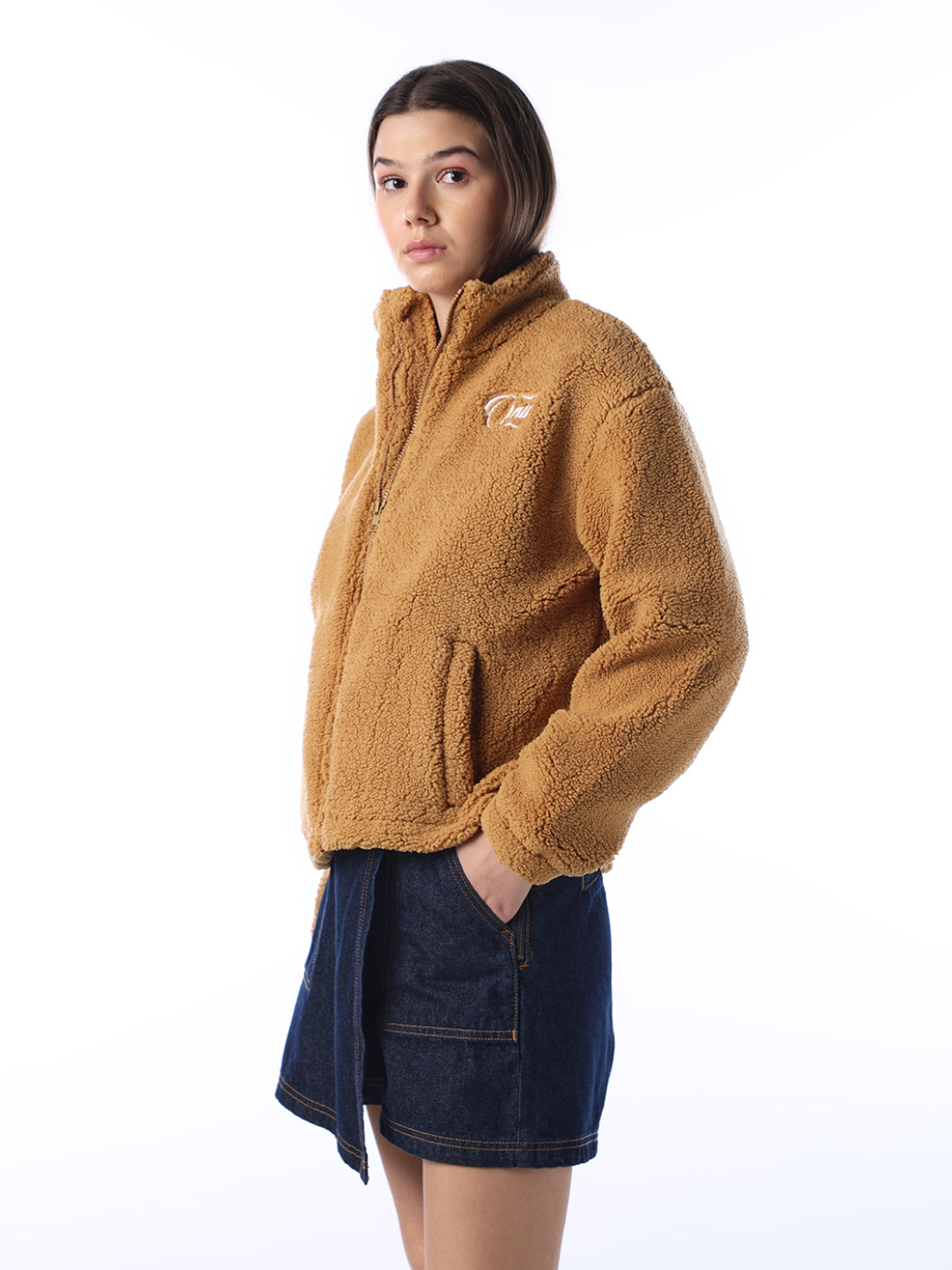 High Neck Teddy Jacket