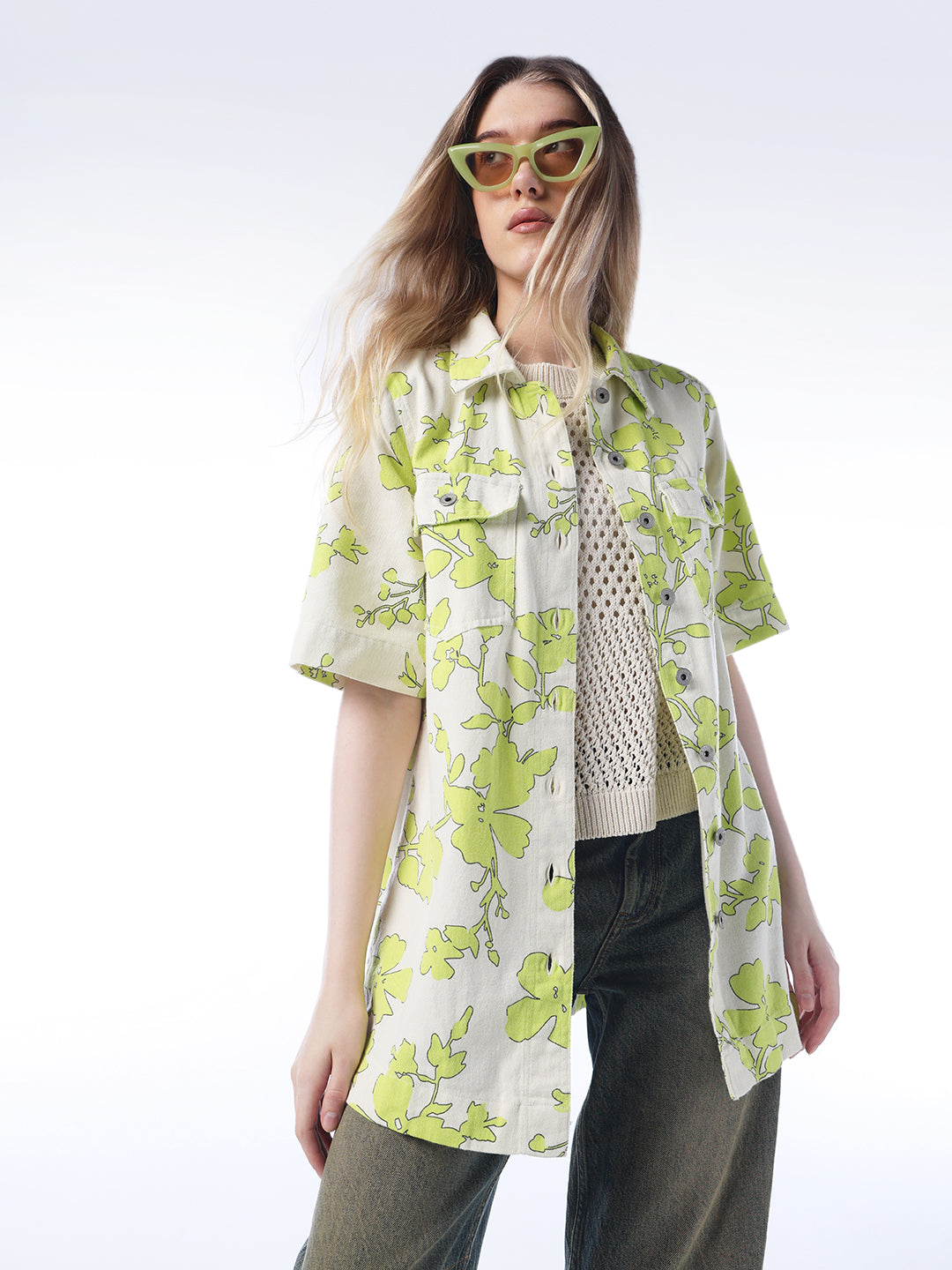 Printed Long Cotton Shirt