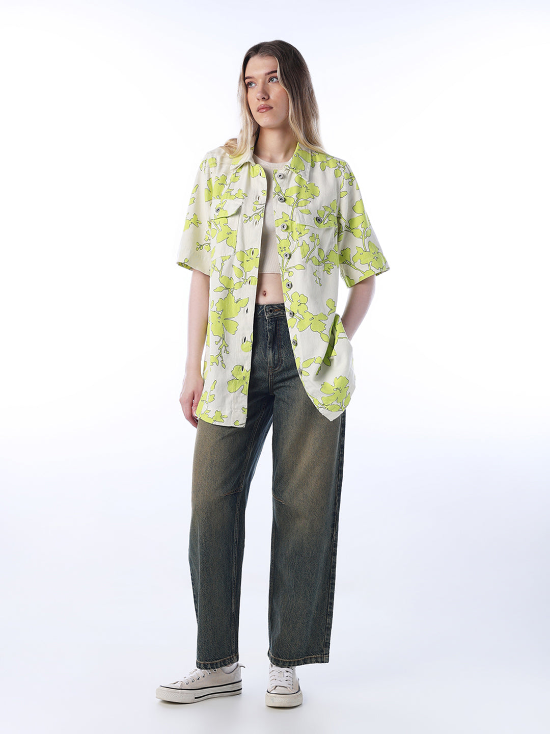 Printed Long Cotton Shirt