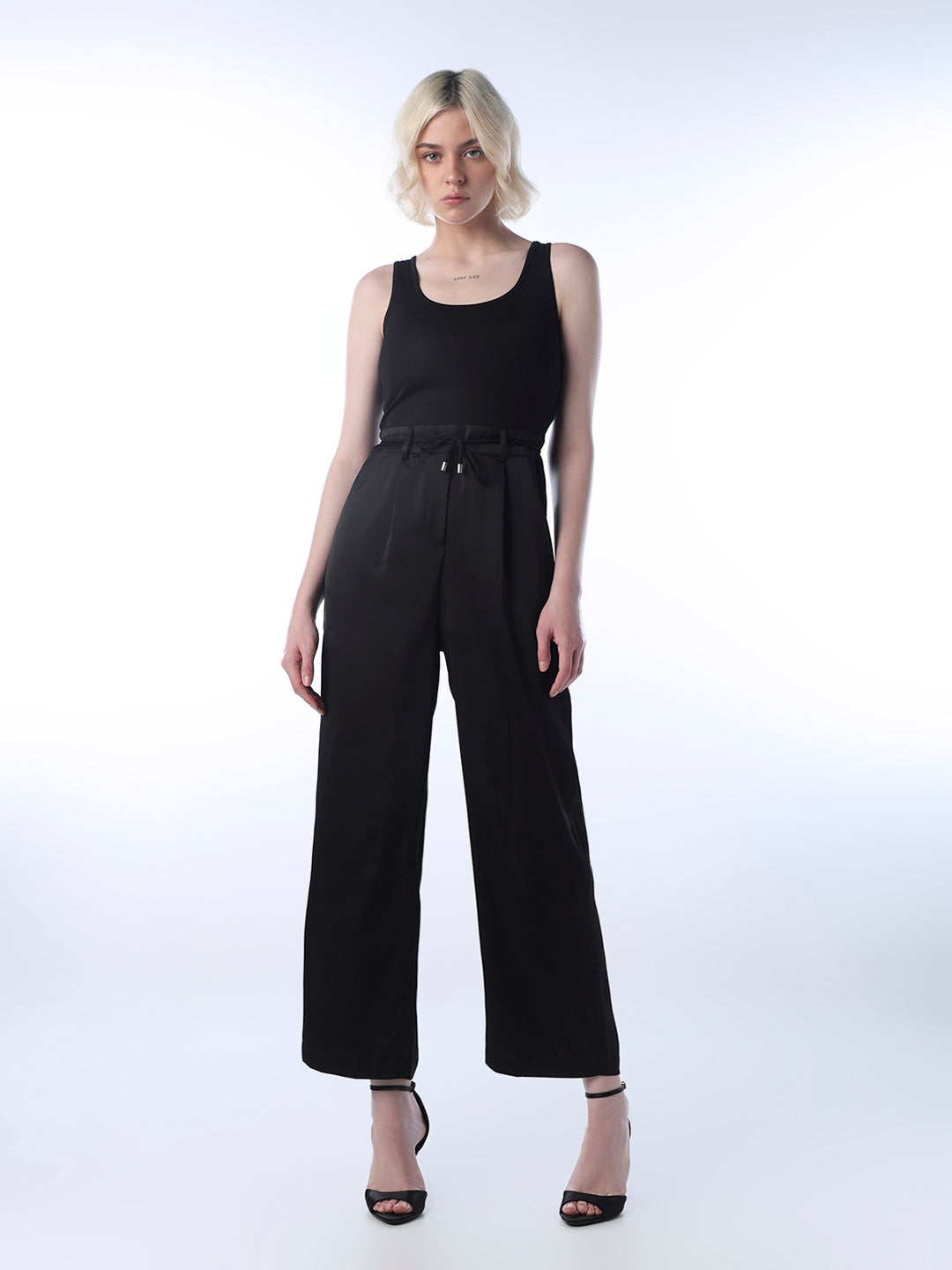 Black Scoop Neck Jumpsuit