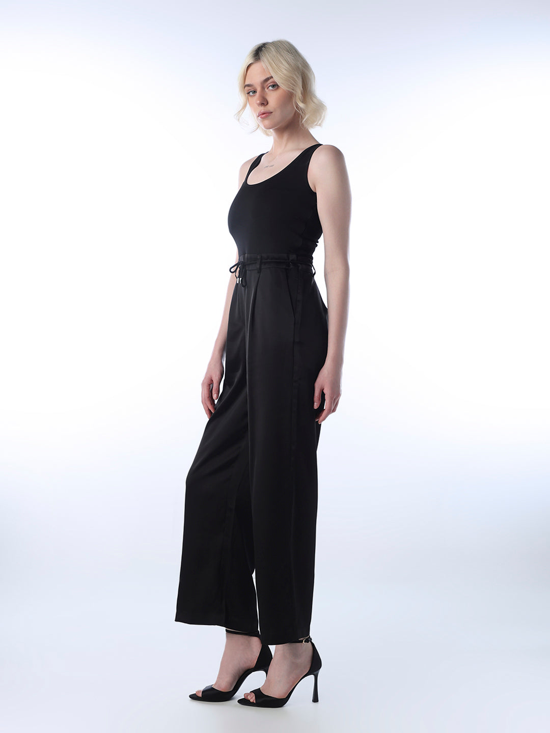 Black Scoop Neck Jumpsuit