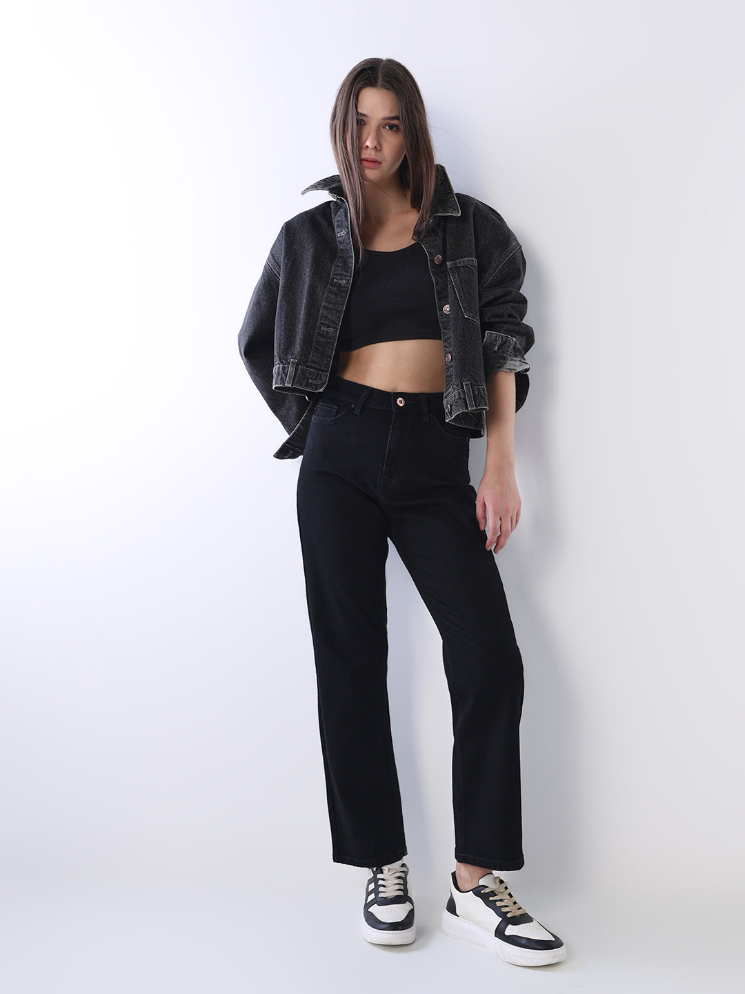 High Rise Troy Straight Fit Jeans