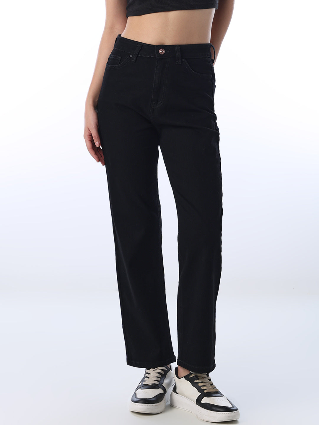 High Rise Troy Straight Fit Jeans