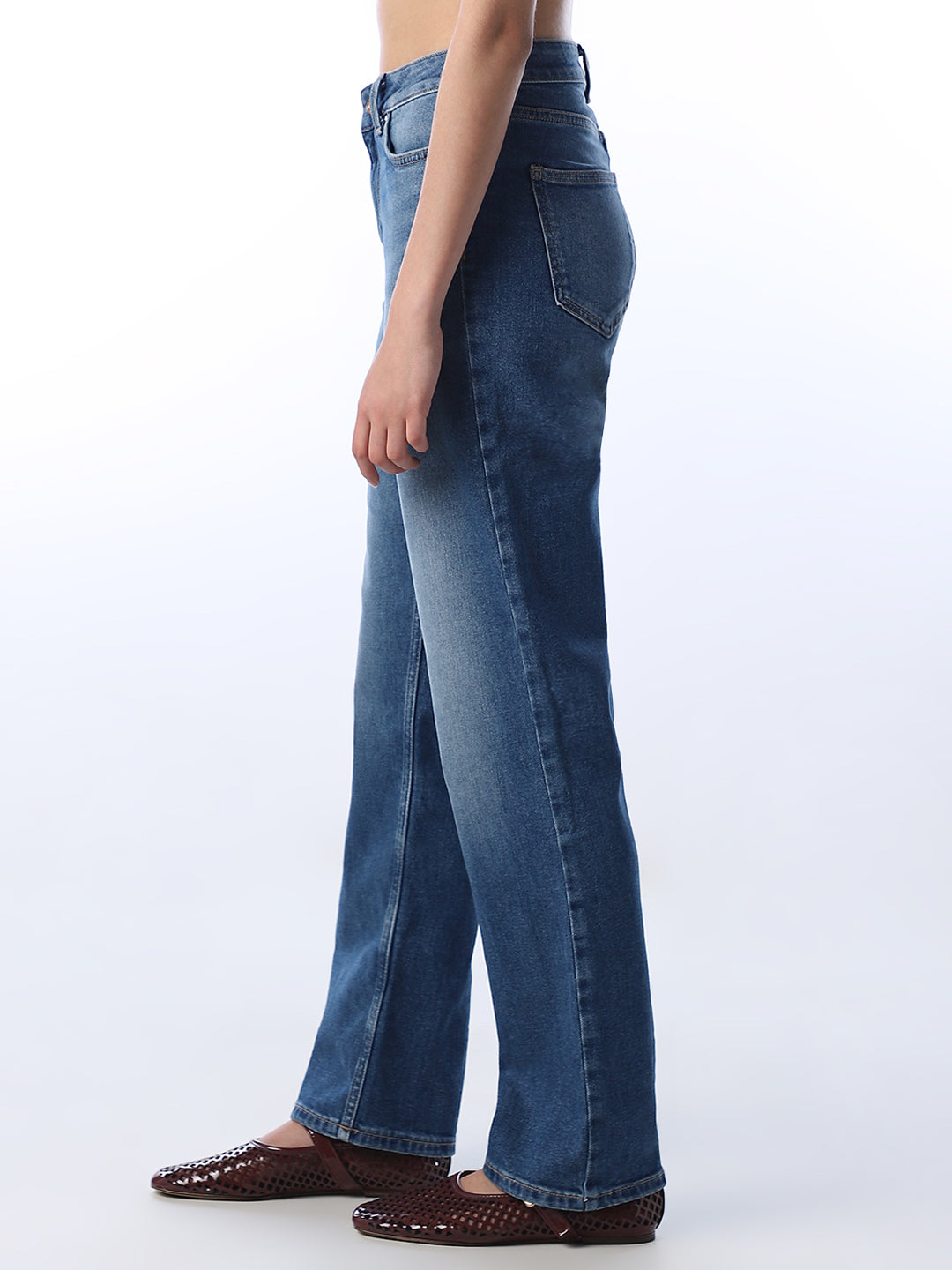 High Rise Troy Straight Fit Jeans