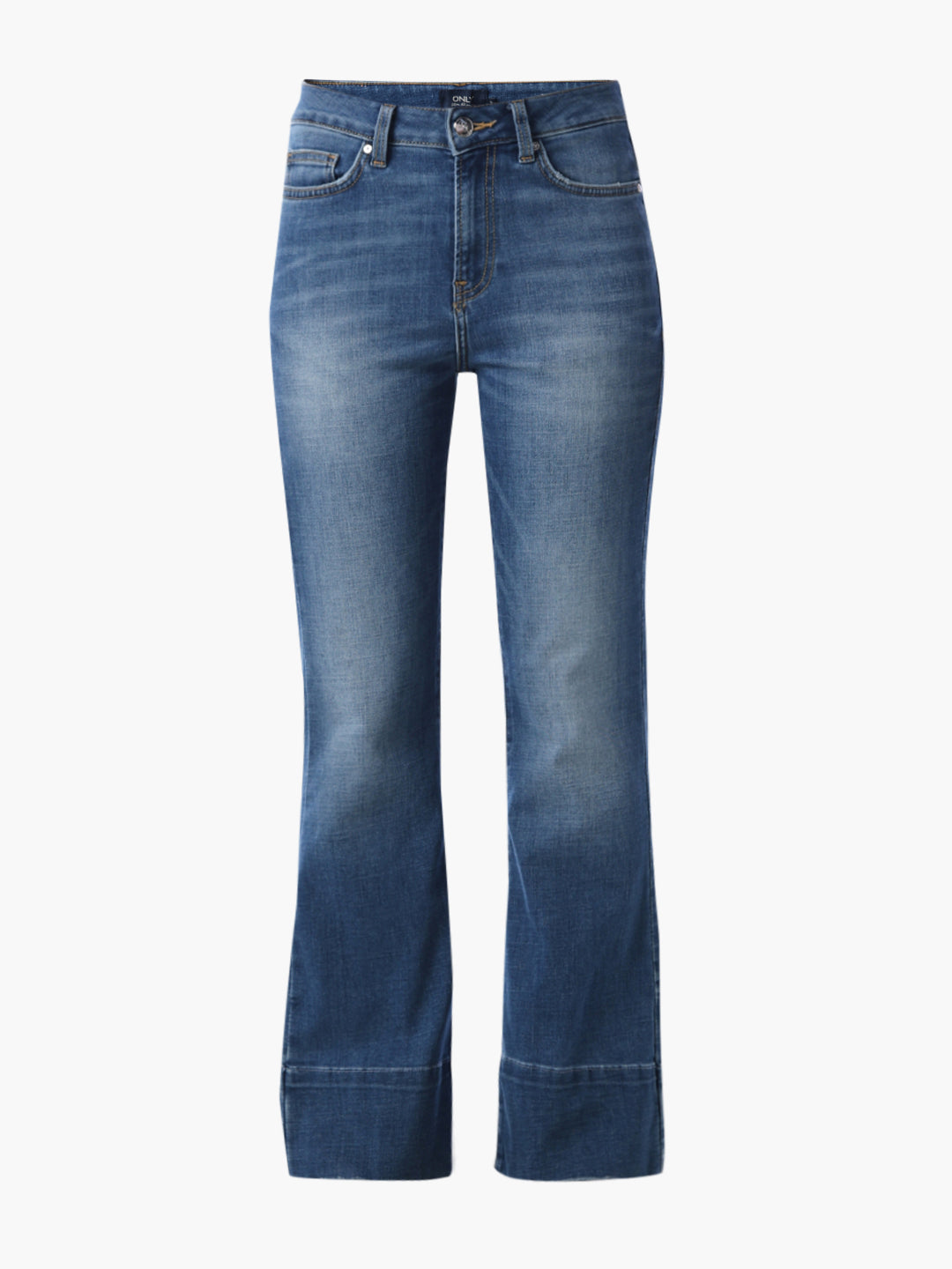 High Rise Flora Flared Jeans - Light Blue