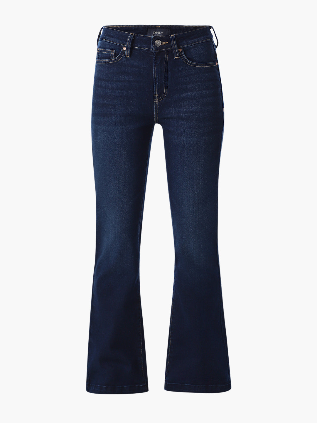 High Rise Flora Flared Jeans - Dark Blue