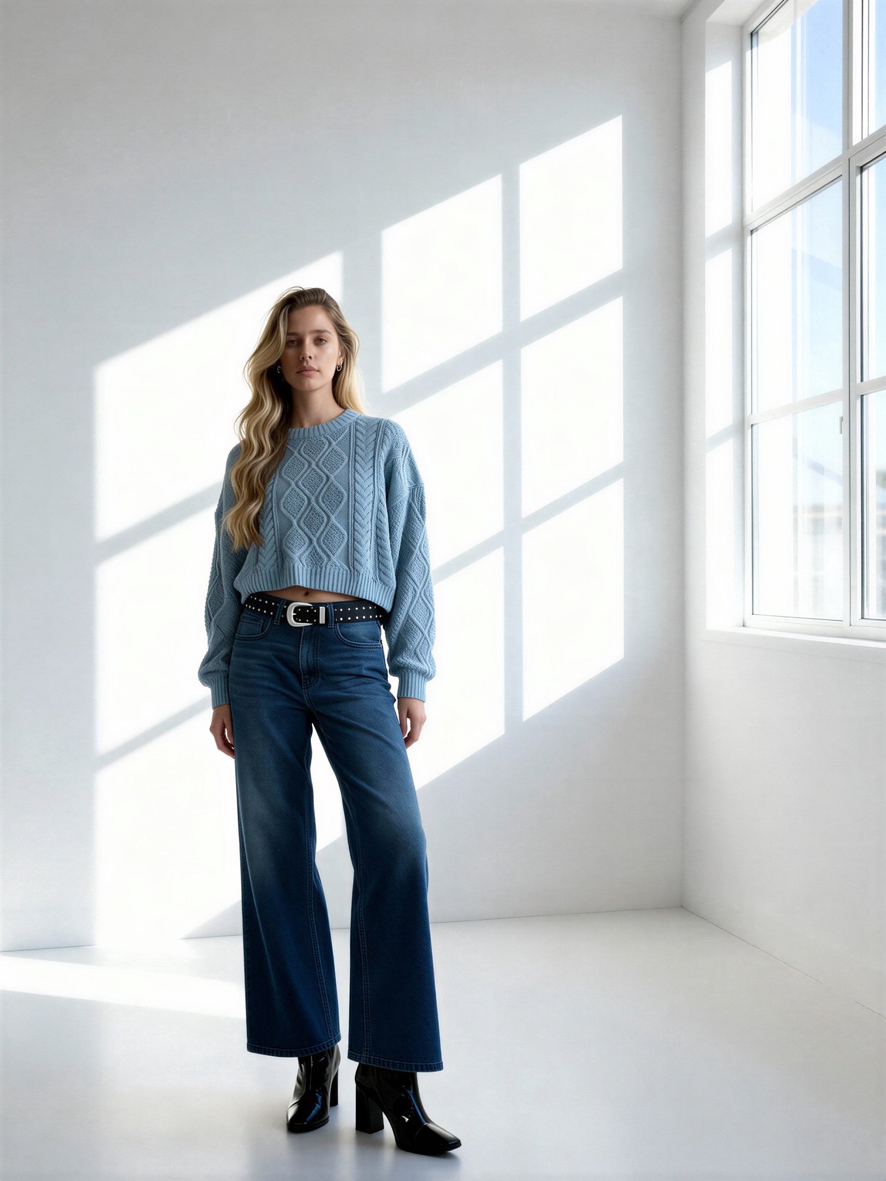 High Rise Wide Leg Jeans