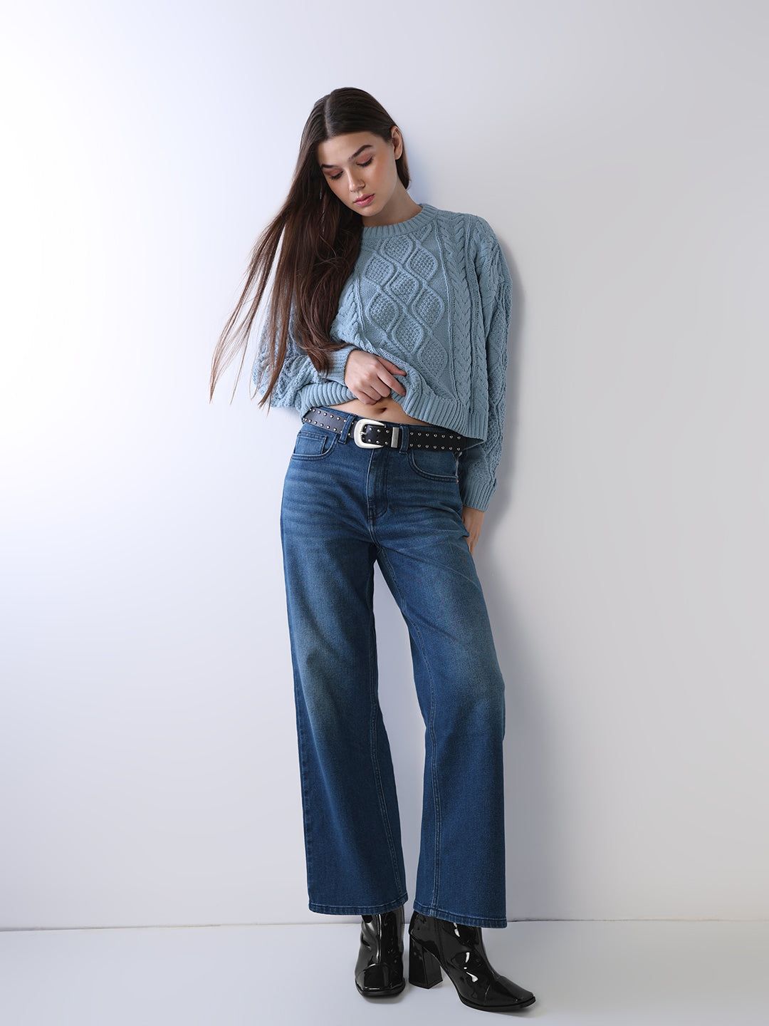High Rise Wide Leg Jeans