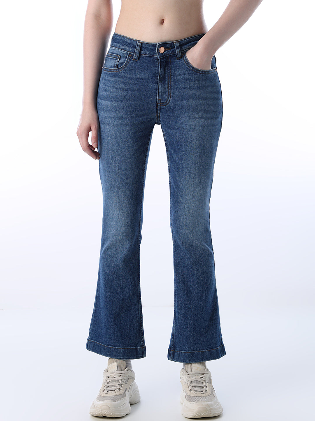 Flared High Rise Jeans