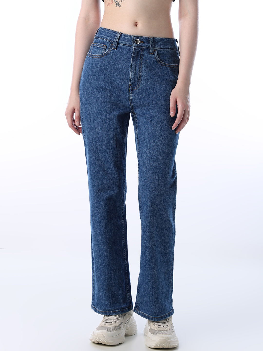 High Rise Troy Straight Fit Jeans