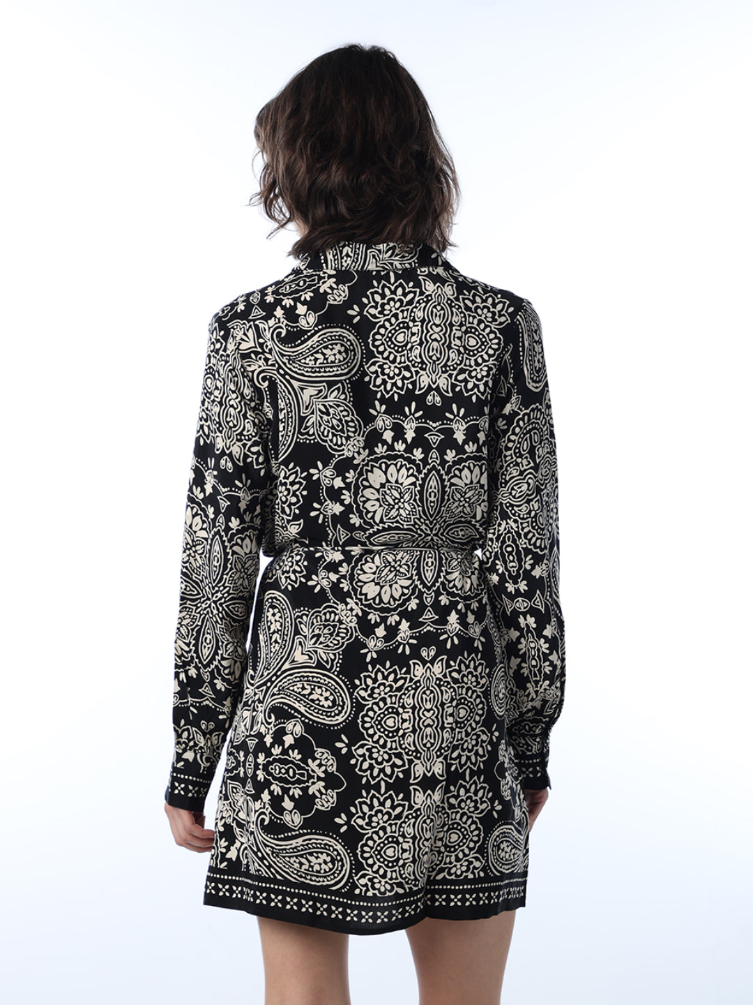 Printed Mini Shirt Dress