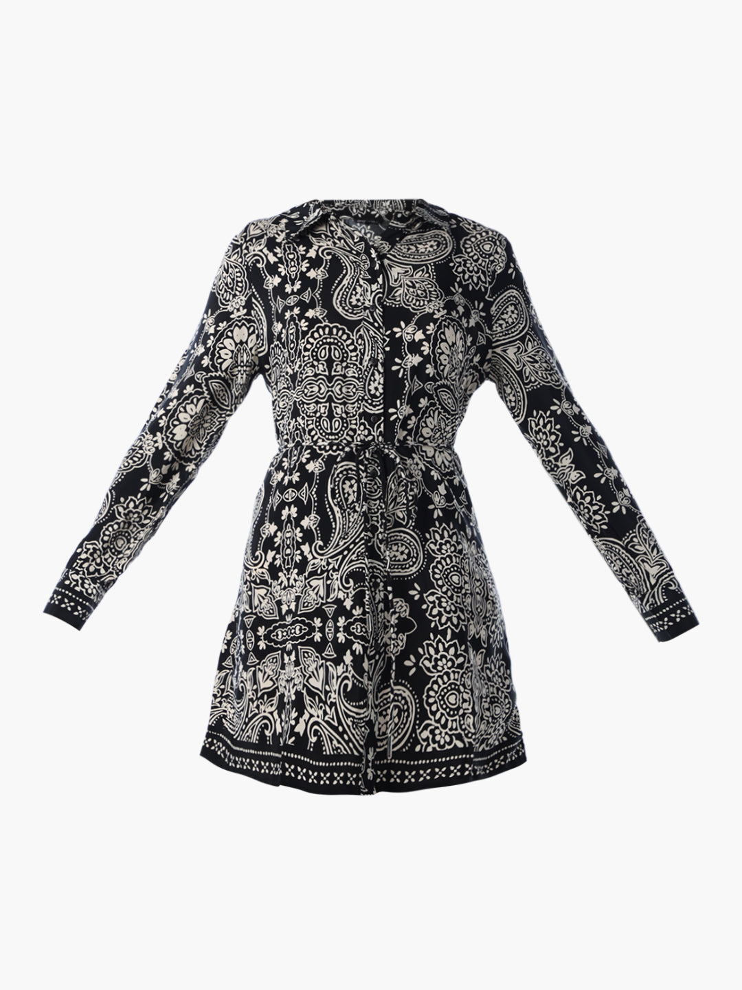 Printed Mini Shirt Dress