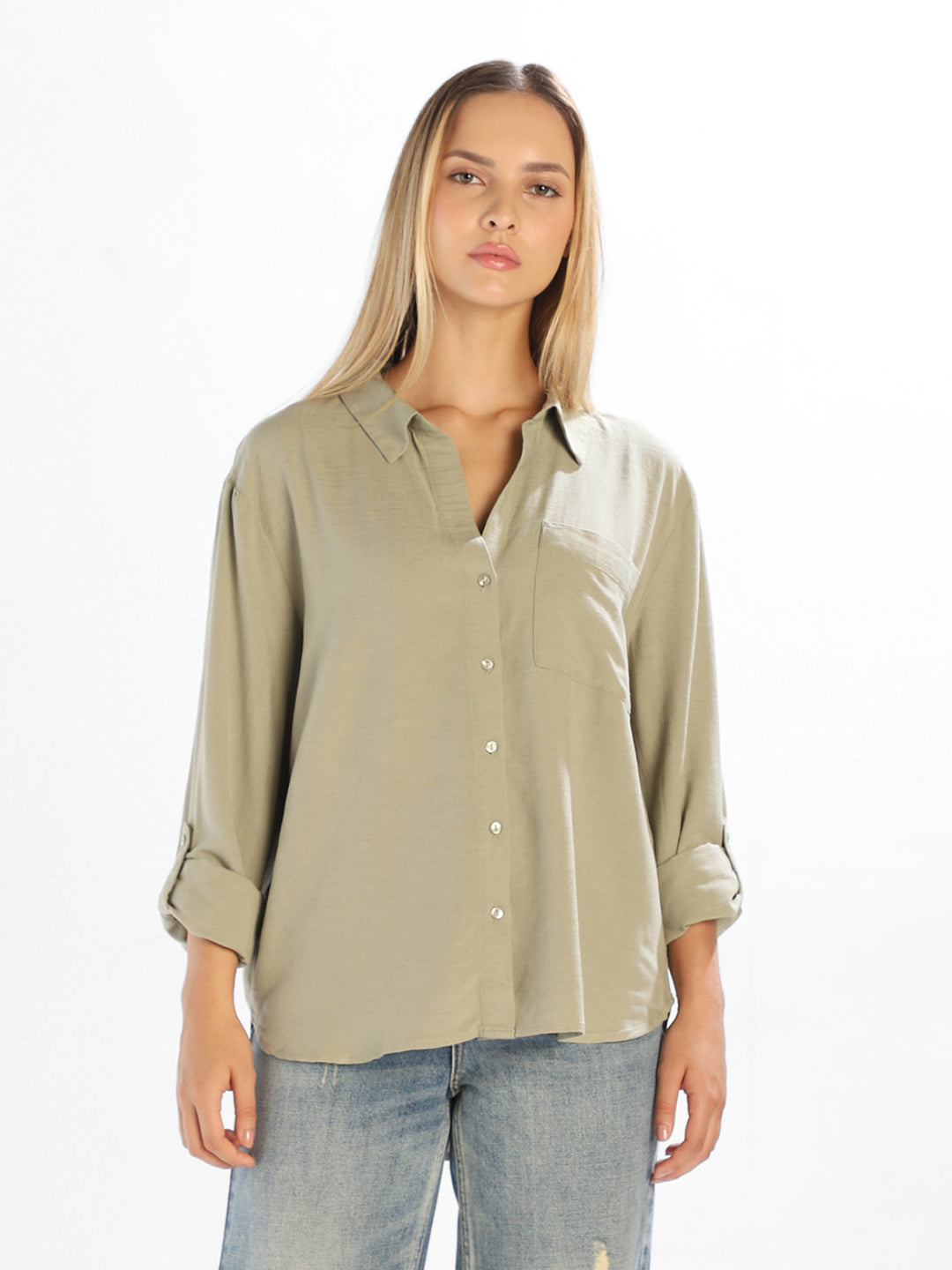 Linen Blend Regular Fit Shirt