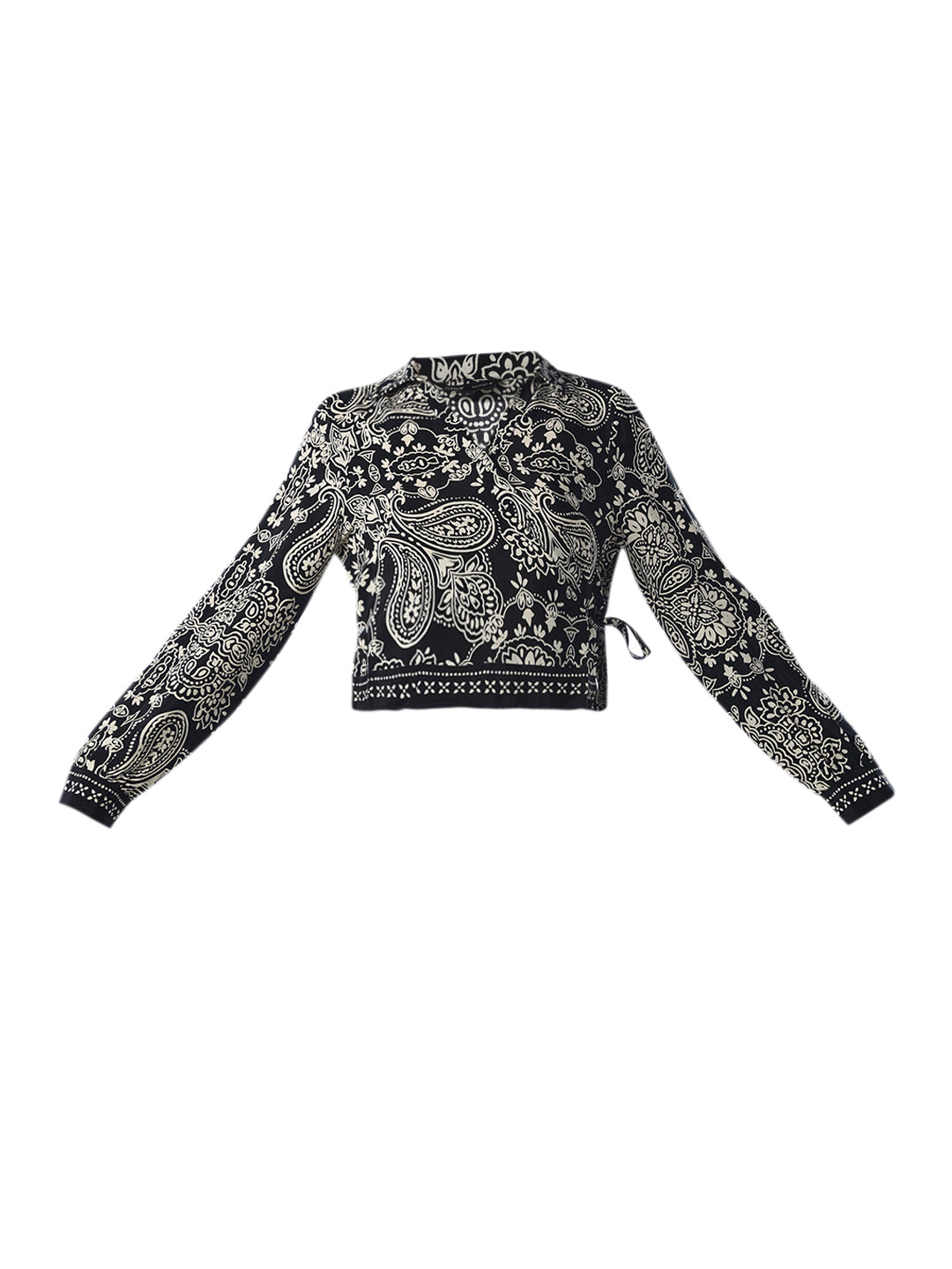 Printed Tie-Knot Top