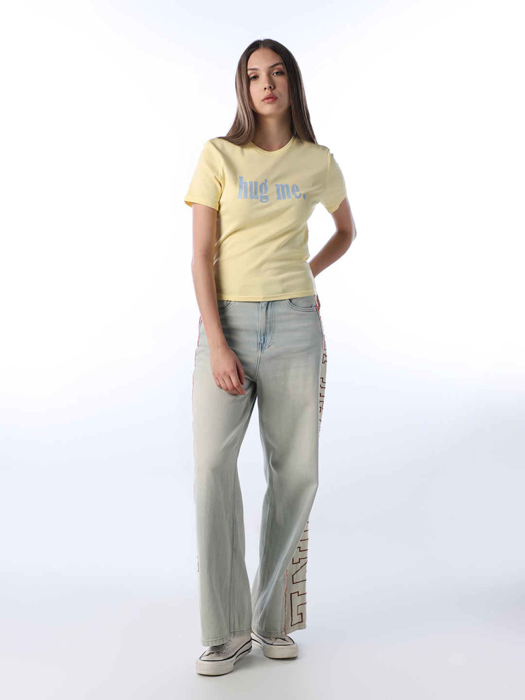 Yellow Printed Organic Cotton T-shirt