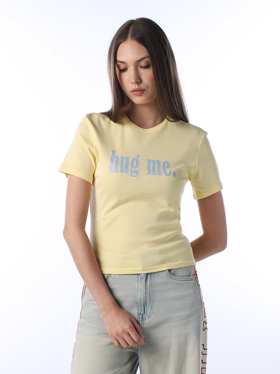 Yellow Printed Organic Cotton T-shirt