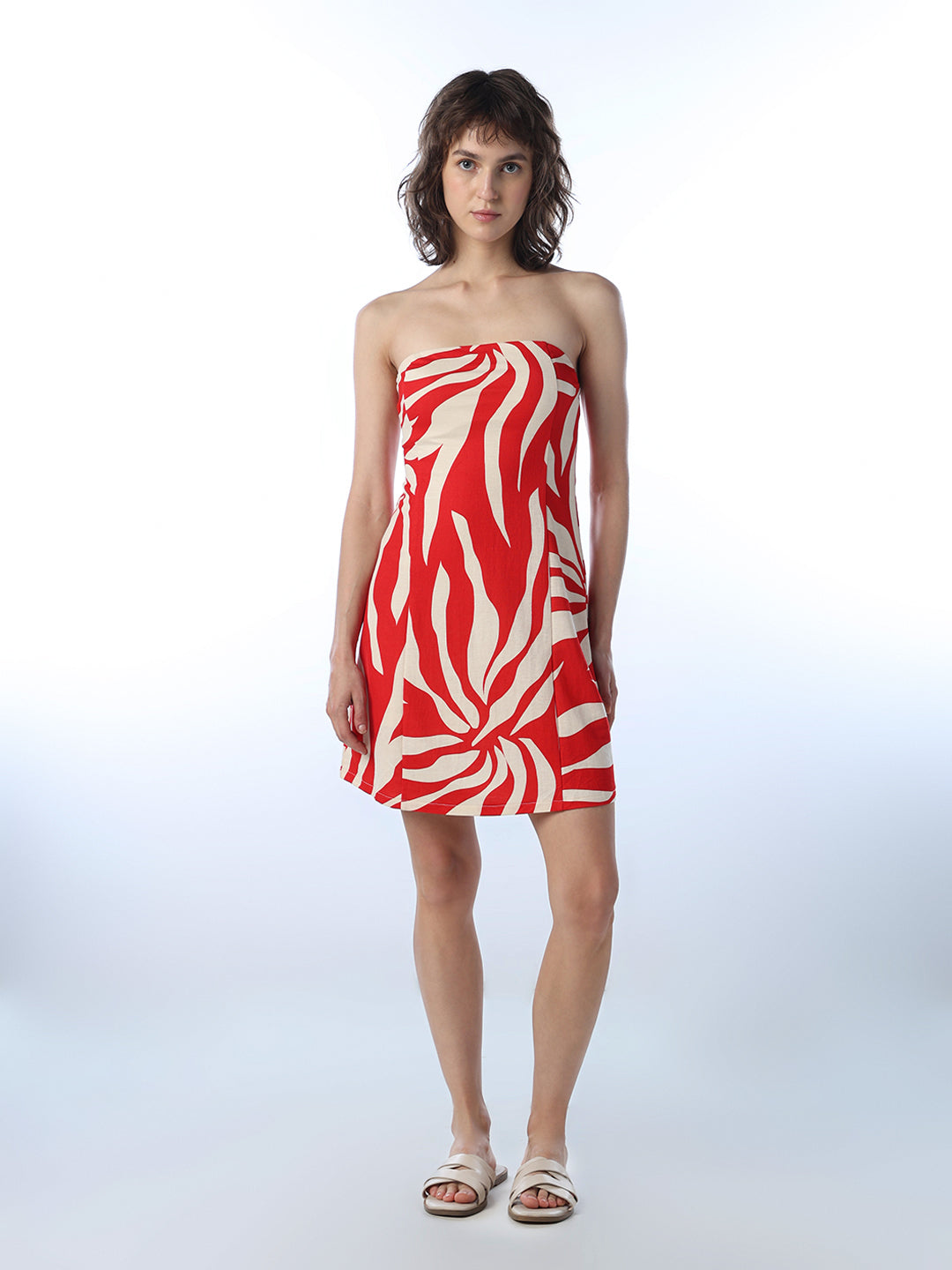 Printed Off-Shoulder Dress