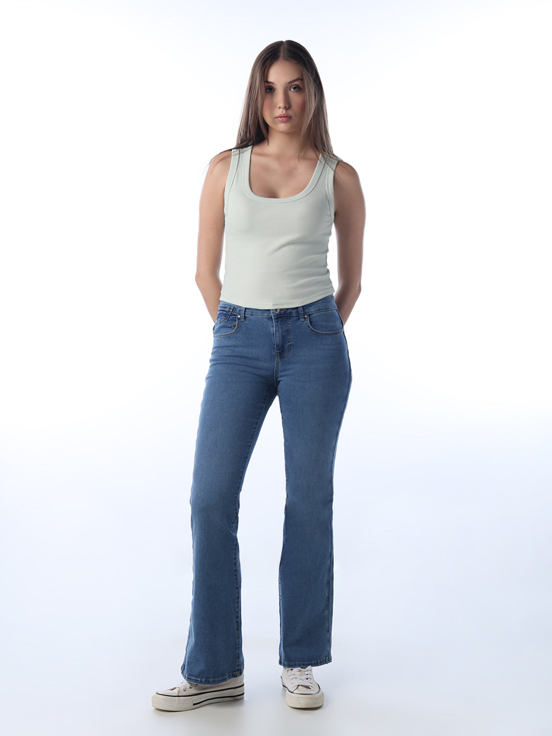 Light Green Scoop Neck Tank Top