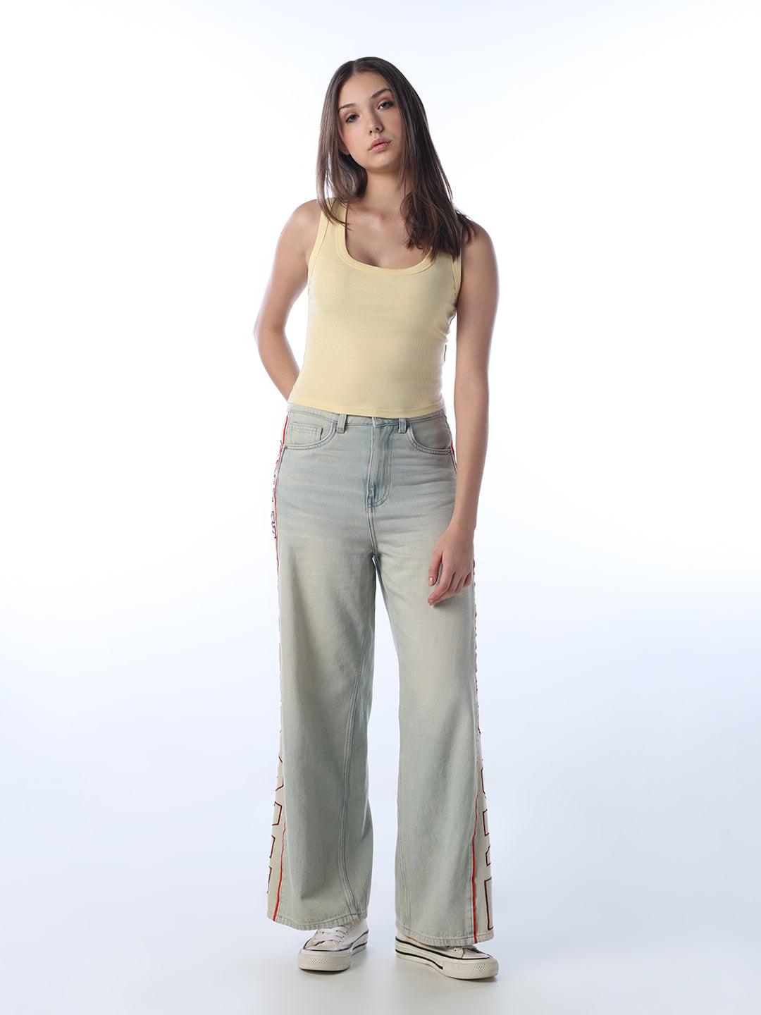 Yellow Scoop Neck Tank Top