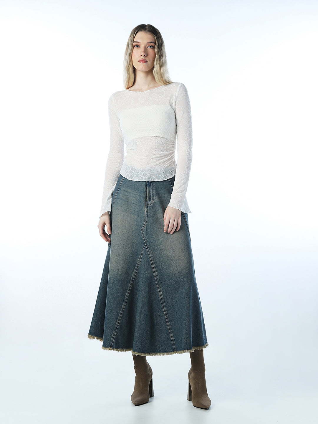 Boatneck Ruching Top