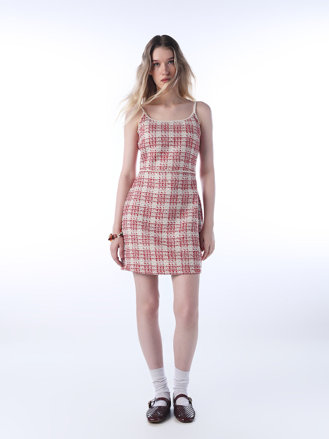 Strappy Bouclé Dress