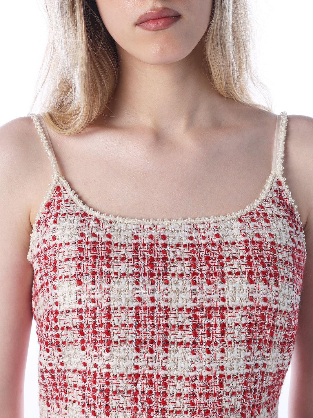 Strappy Bouclé Dress