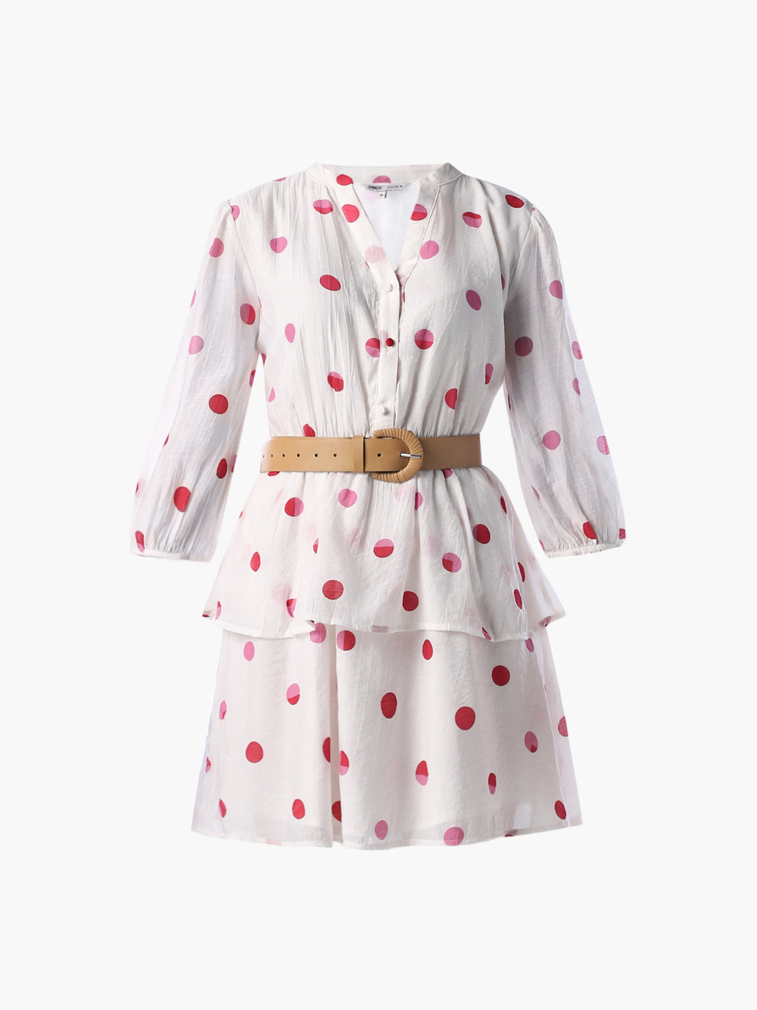 Polka Dot Tiered Mini Dress