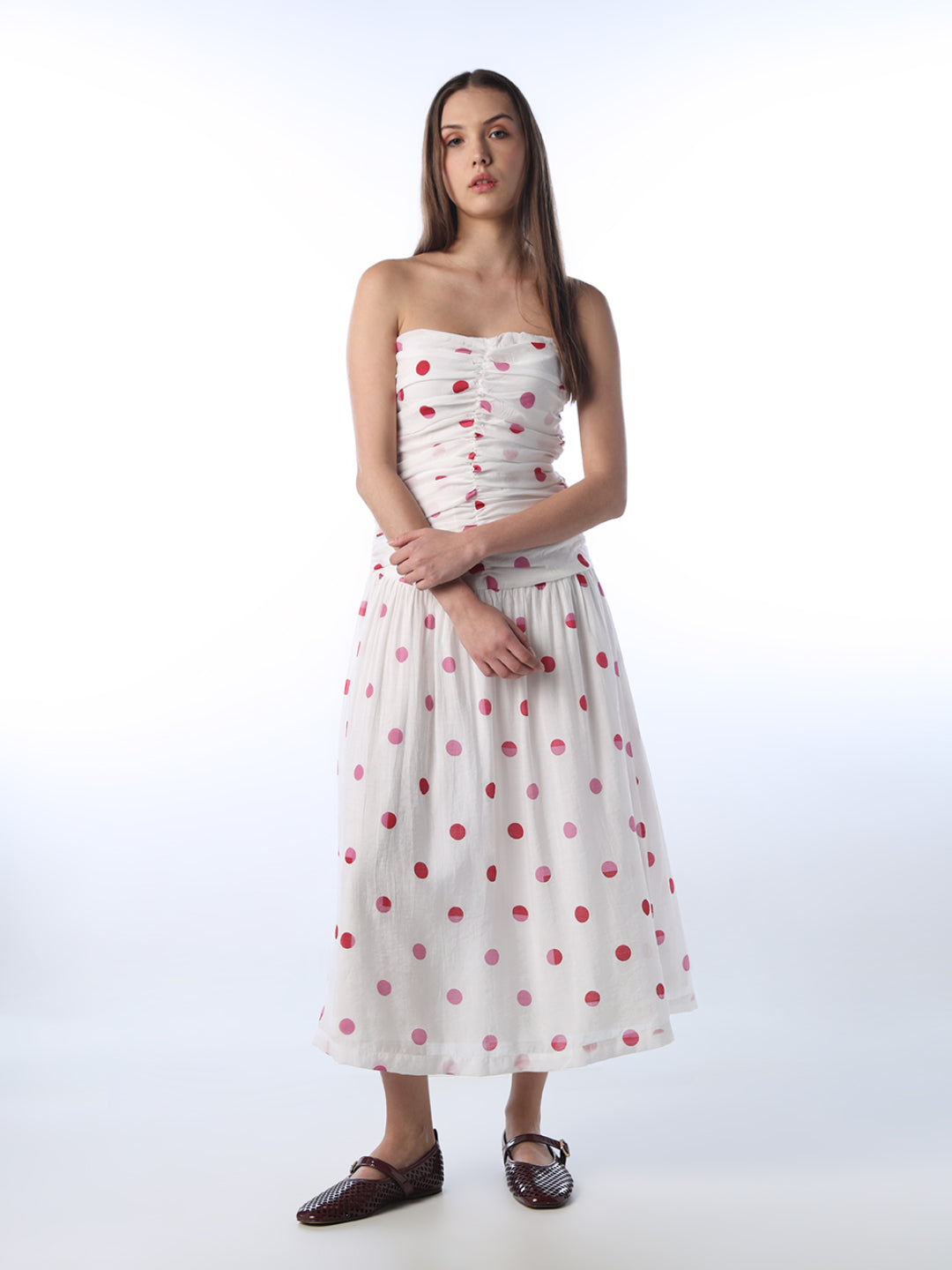 Polka Dot Off-Shoulder Dress