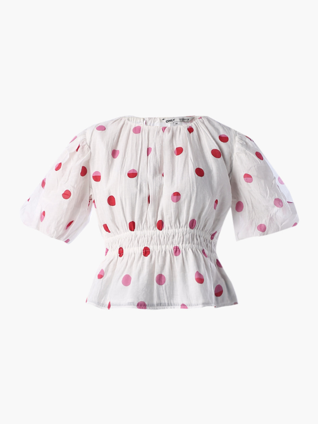 Polka Dot Puff Sleeves Top