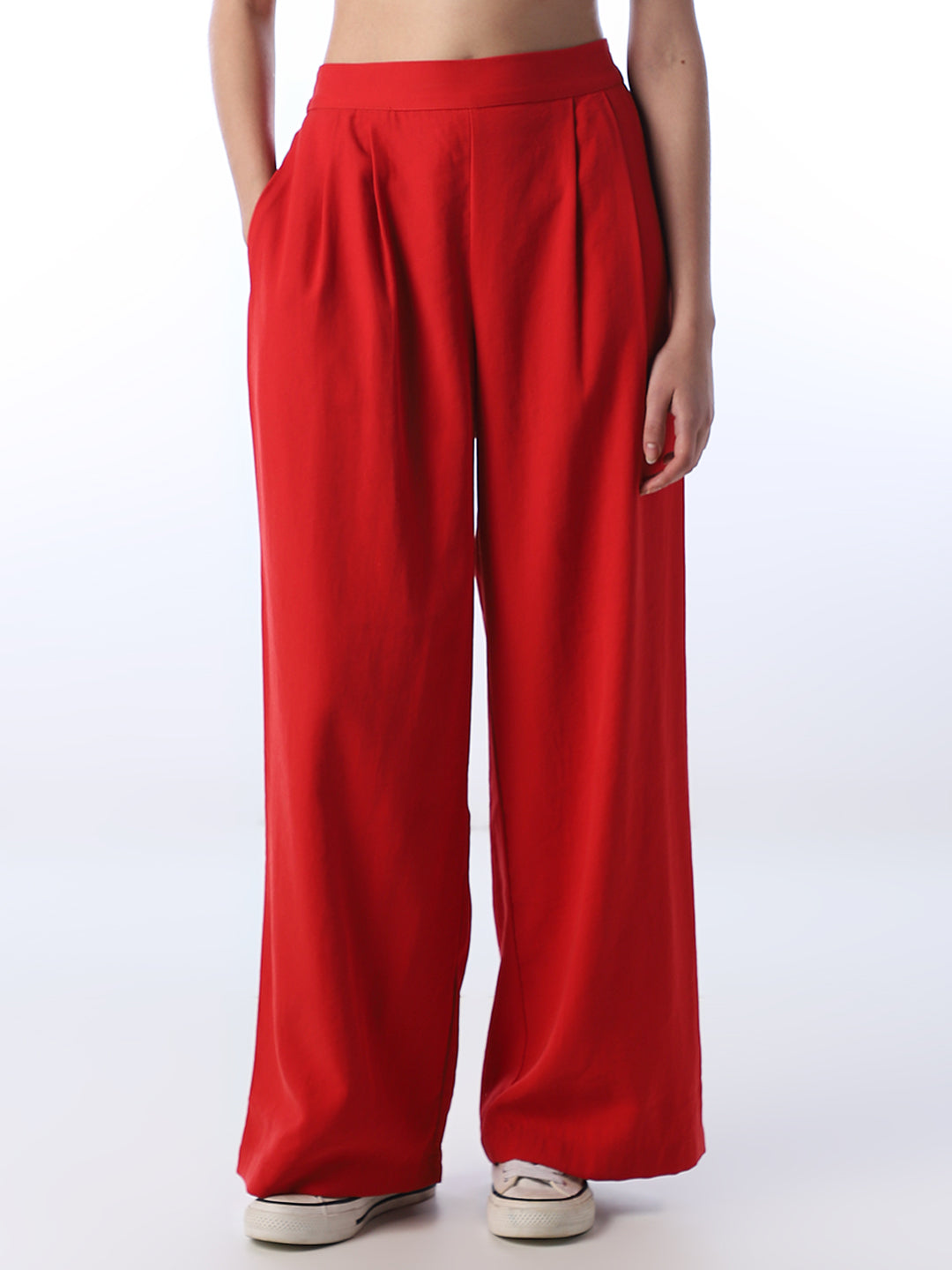 Pleated Wide Leg Pants