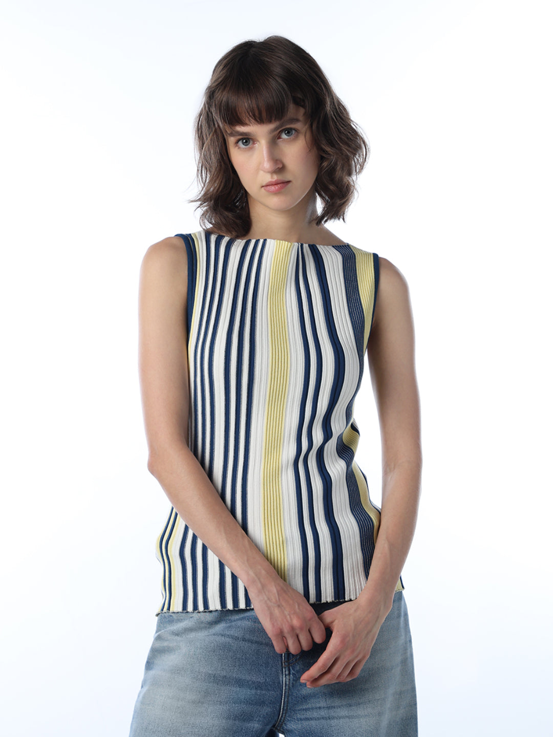 Striped Boatneck Top