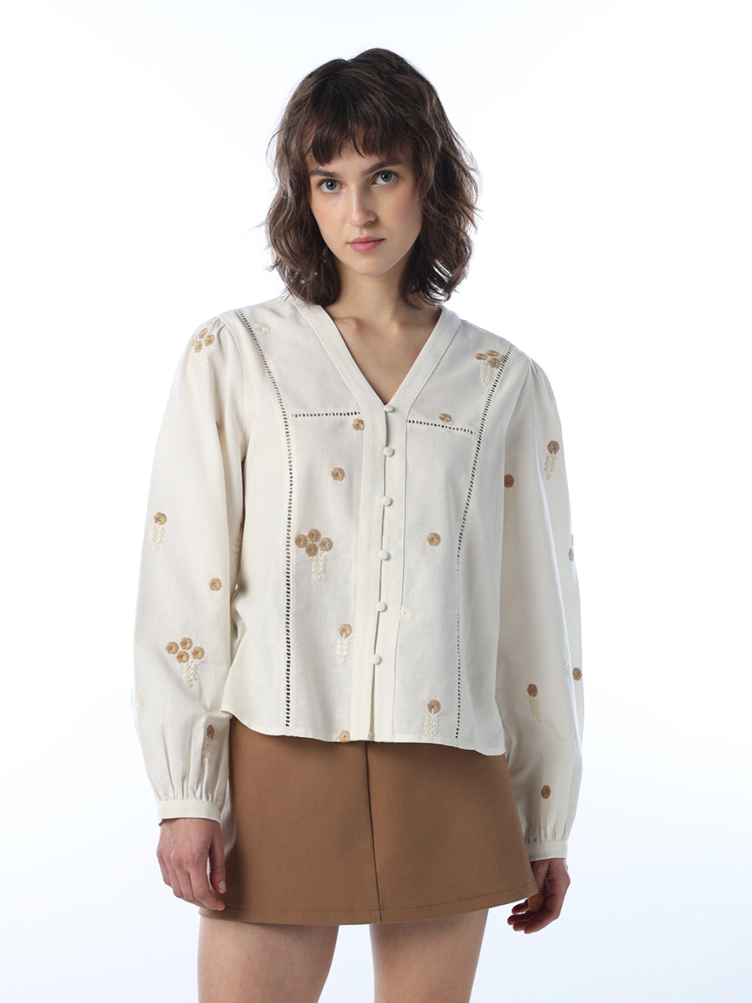 V-Neck Printed Shirt