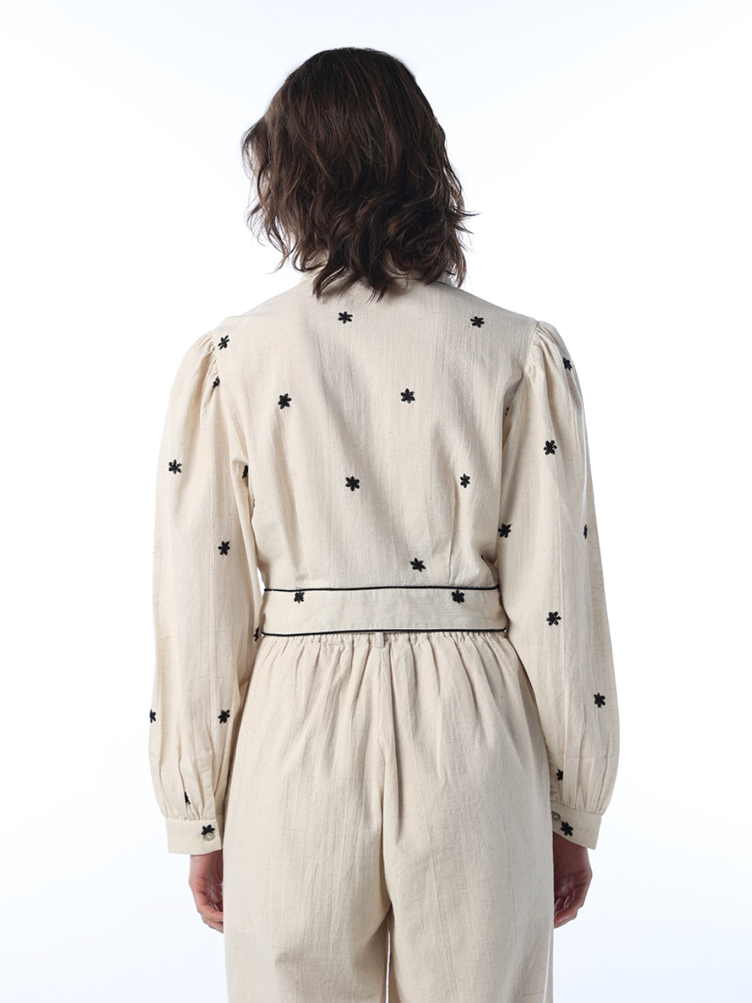 Cropped Embroidered Shirt