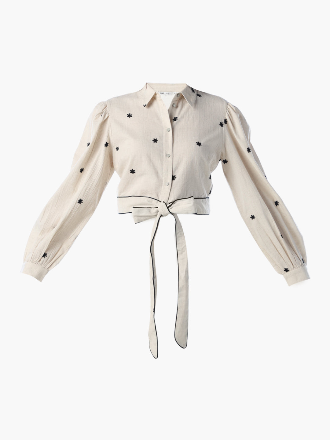 Cropped Embroidered Shirt