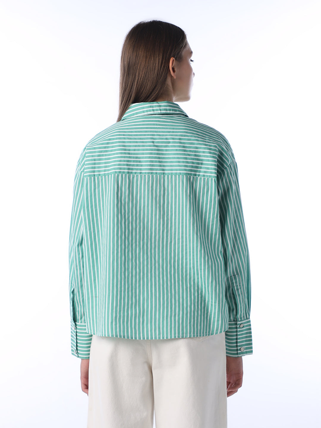 Mint Green Striped Shirt