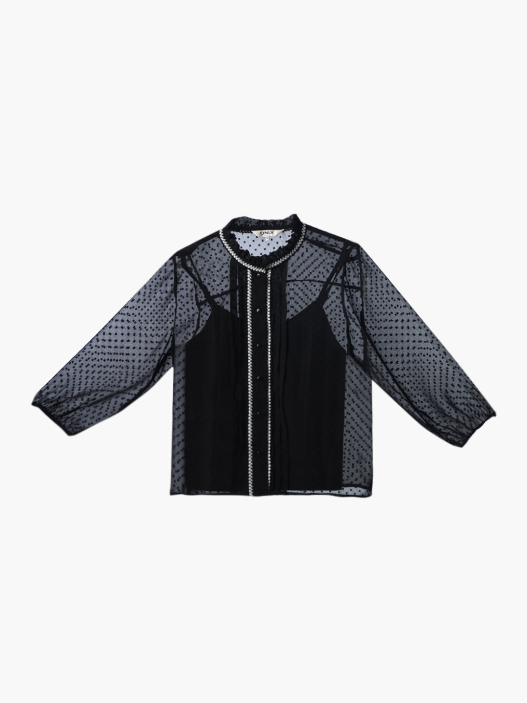 Sheer Mesh Printed Shirt
