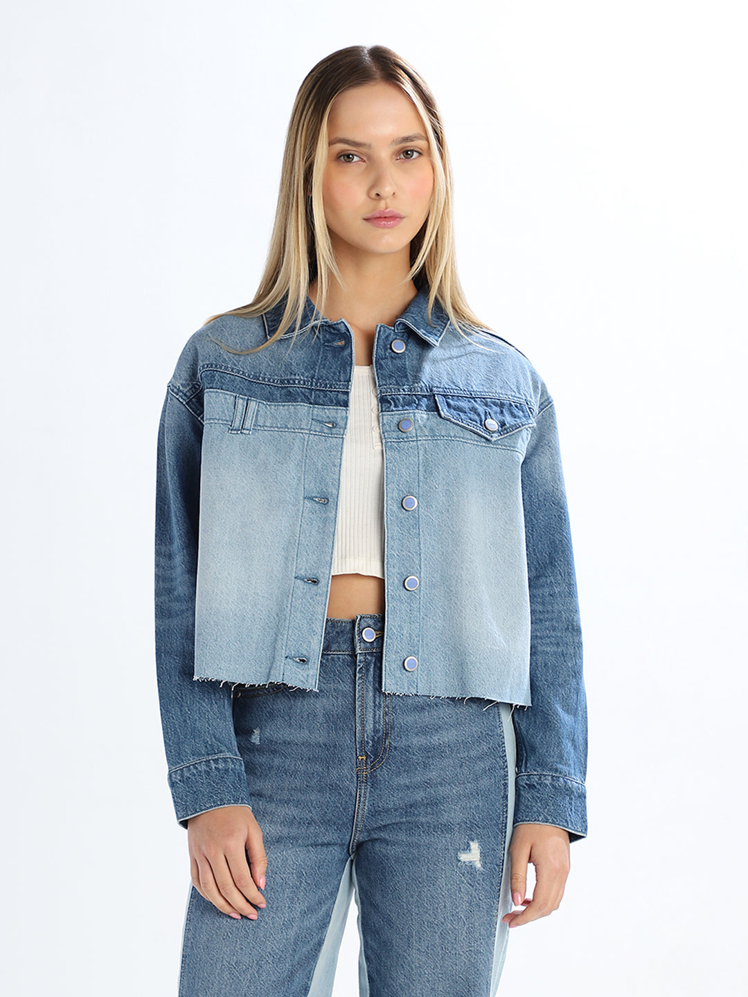Raw Edge Denim Jacket