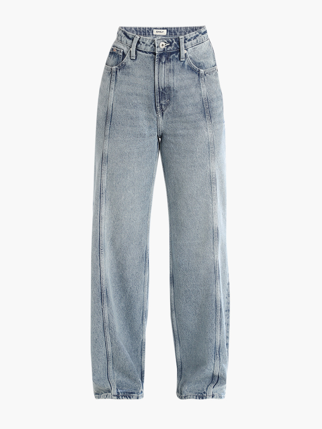Light Blue Distressed Wide Leg Jeans