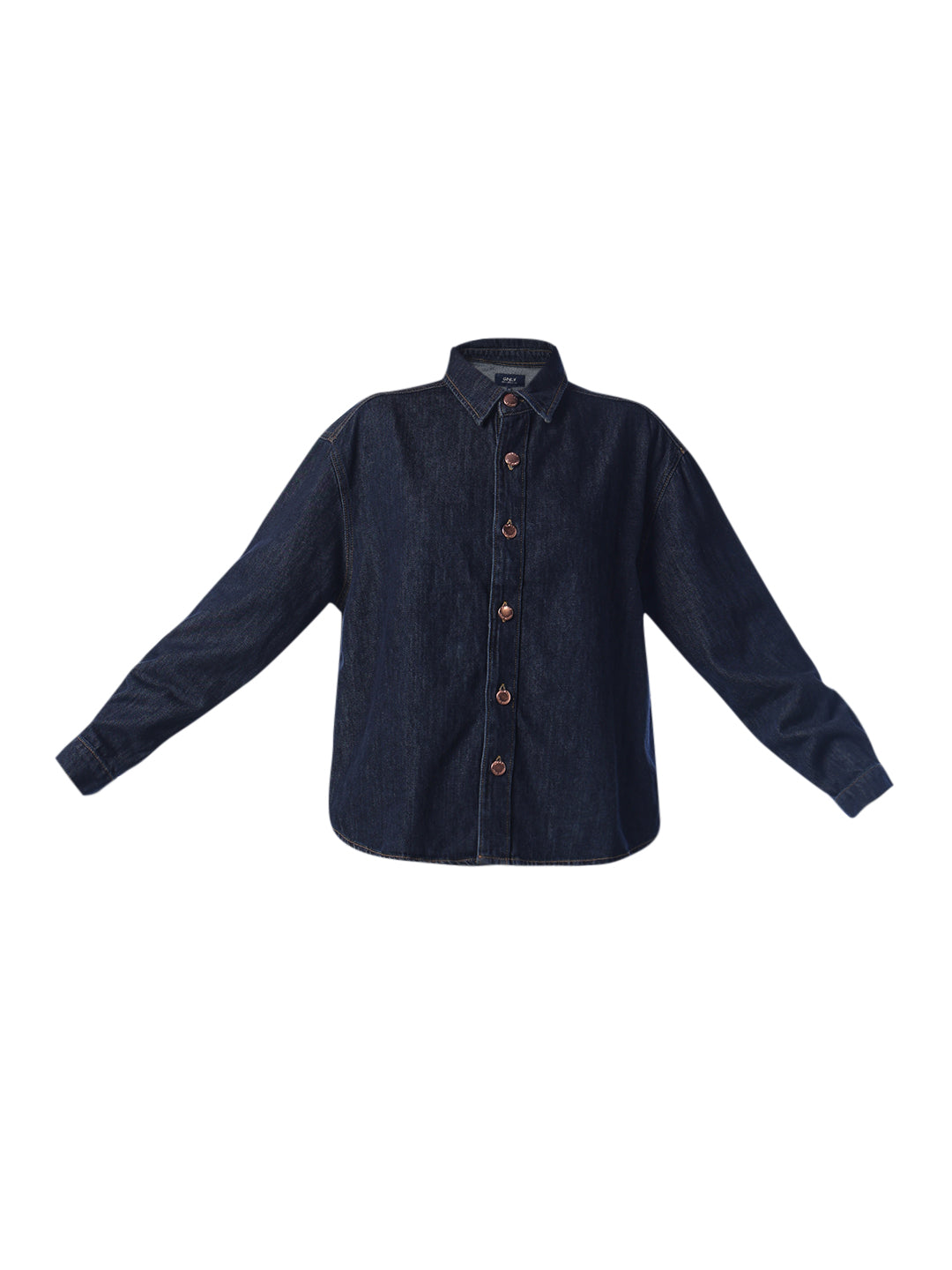 Dark Blue Cotton Denim Shirt