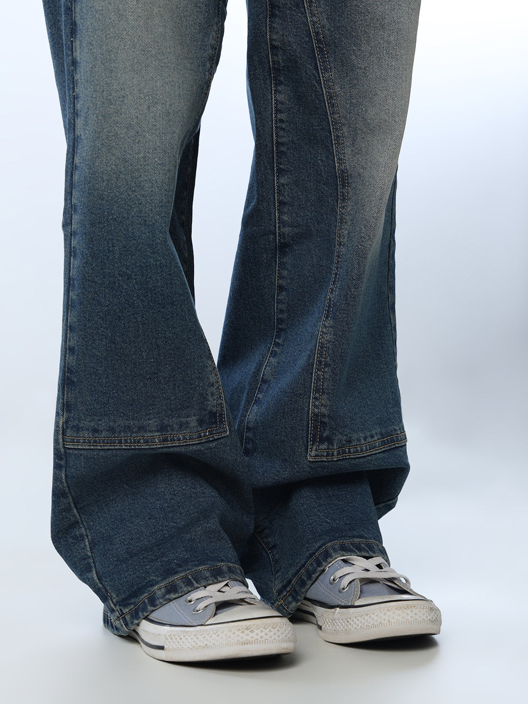 High Rise Straight Fit Jeans - Dark Blue